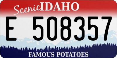 ID license plate E508357