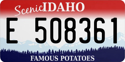 ID license plate E508361