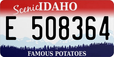 ID license plate E508364