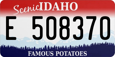 ID license plate E508370