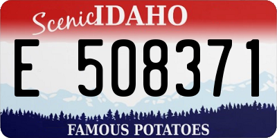 ID license plate E508371