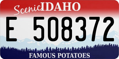 ID license plate E508372