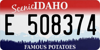 ID license plate E508374