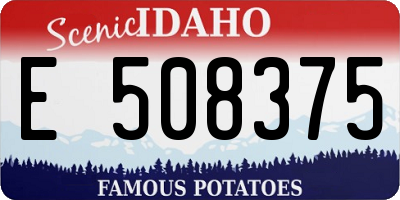 ID license plate E508375
