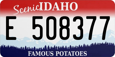 ID license plate E508377