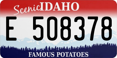 ID license plate E508378