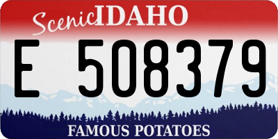 ID license plate E508379
