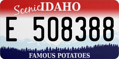 ID license plate E508388
