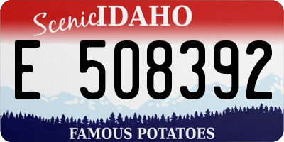 ID license plate E508392