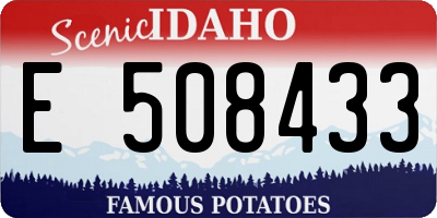 ID license plate E508433