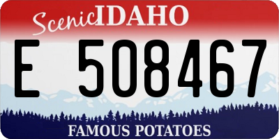 ID license plate E508467
