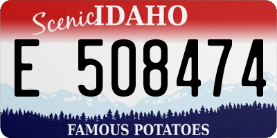 ID license plate E508474