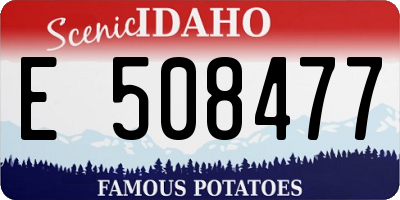 ID license plate E508477