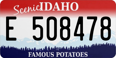ID license plate E508478