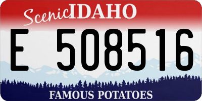 ID license plate E508516