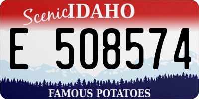 ID license plate E508574