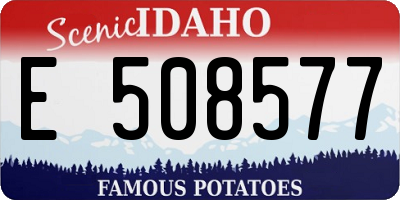ID license plate E508577