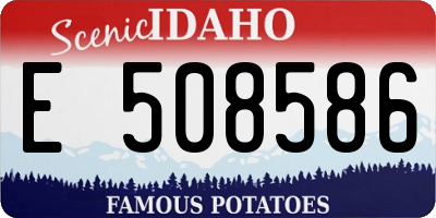 ID license plate E508586