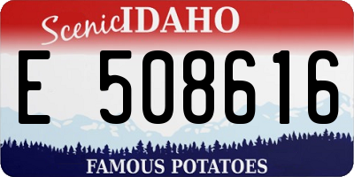 ID license plate E508616