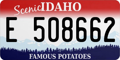 ID license plate E508662