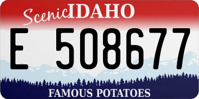ID license plate E508677