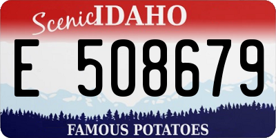 ID license plate E508679