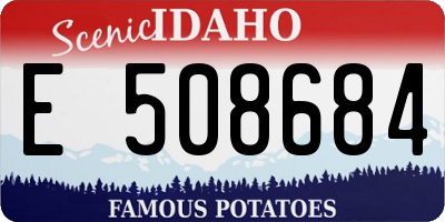 ID license plate E508684