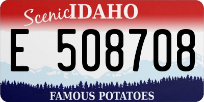 ID license plate E508708