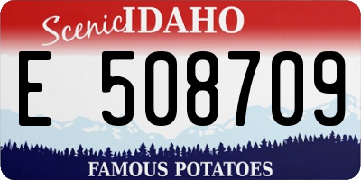 ID license plate E508709