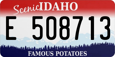 ID license plate E508713