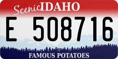 ID license plate E508716