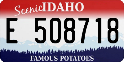 ID license plate E508718