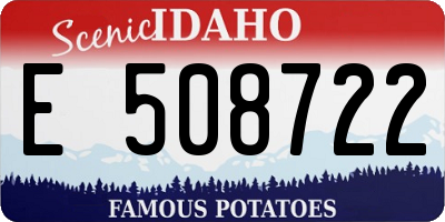ID license plate E508722
