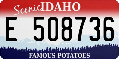 ID license plate E508736