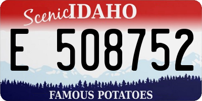 ID license plate E508752