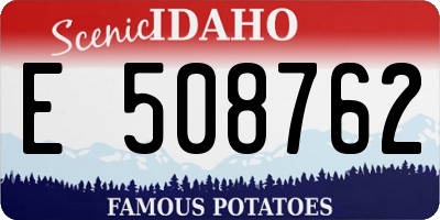 ID license plate E508762