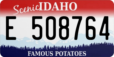 ID license plate E508764