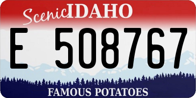 ID license plate E508767