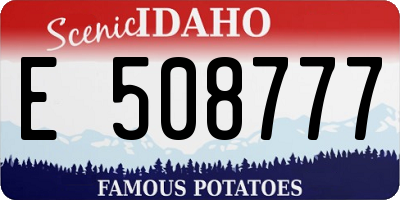 ID license plate E508777