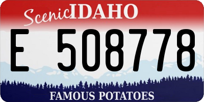 ID license plate E508778