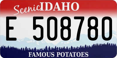 ID license plate E508780