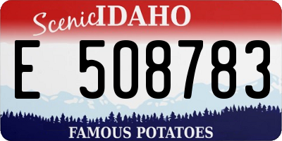 ID license plate E508783