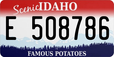 ID license plate E508786