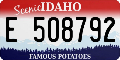 ID license plate E508792