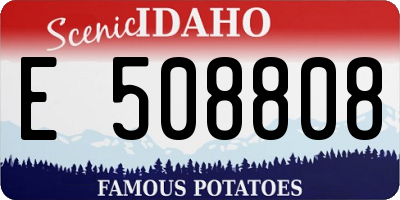 ID license plate E508808