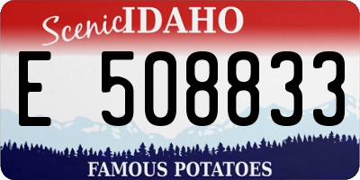 ID license plate E508833