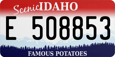 ID license plate E508853
