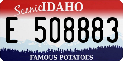 ID license plate E508883