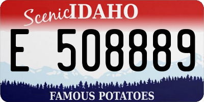ID license plate E508889