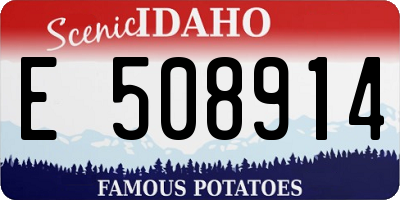 ID license plate E508914